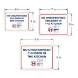 Classic Framed Plus No Unsupervised Children In the Kitchen Door or Wall Sign | Child Safety Business Signs