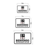 Classic Framed Plus Bienvenido, Use Por Favor El Call Box Door or Wall Sign | Bilingual | Building Sign