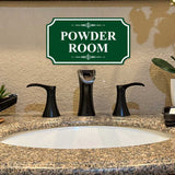 Notched Standard Powder Room Wall or Door Sign