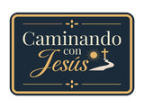 Classic Framed Plus Caminando con Jesús — Walking with Jesus Door or Wall Sign | Spanish - Inspirational & Scripture Signs