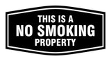Signs ByLITA Fancy This is a No Smoking Property Durable ABS Plastic Laser Engraved Easy Installation Elegant Design Wall or Door Sign