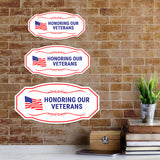 Victorian Plus Honoring Our Veterans Wall or Door Sign | Honor Veterans with Military Signs | US Pride | Businesses and Homes