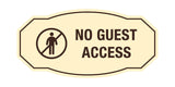 Signs ByLITA Victorian No Guest Access Stick Man Graphic Business Wall or Door Sign