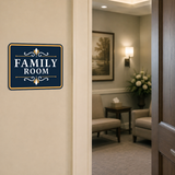 Classic Framed Plus Family Room — Wall or Door Sign | Funeral and Memorial Services - Room & Area - Sign