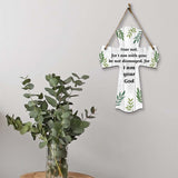 Fear not, for I am with you; be not dismayed, for I am your God Cross Hanging Sign | Rustic Twine | Inspiring Religious Bible Decor
