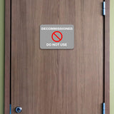 Classic Framed Plus Decommissioned - Do Not Use Door or Wall Sign | Safety and Maintenance