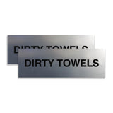 Signs ByLITA Basic Dirty Towels Sign | Laundry Room or Spa Organization (Multipacks)