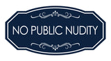 Signs ByLITA Victorian No Public Nudity Wall or Door Sign