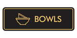 Signs ByLITA Standard Bowls Door or Wall Sign Easy Installation | Durable Construction | Kitchen Essentials | Hygiene | AirBnB Signs