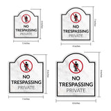 No Trespassing Private' Headstone - Wall or Door Signs ? Access & Control Sign