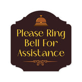 Heritage Plus Please Ring Bell For Assistance Wall or Door Sign | Home & Office Decor