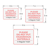Classic Framed Plus Please Do Not Put Hazardous Materials in Regular Trash Door or Wall Sign | General Waste & Disposal