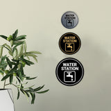 Circle Water Station Wall or Door Sign