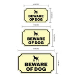 Notched Standard Beware of Dog Wall or Door Sign | Warning/Safety/Precaution