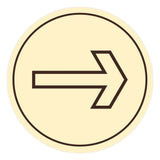 Signs ByLITA Circle Directional Arrow Right Graphic Door or Wall Sign | Easy Installation | Durable Construction | Promote Health And Safety | Caution Warning Sign for Home, Business and Office Spaces