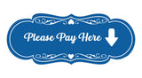 Signs ByLITA Designer Please Pay Here Wall or Door Sign