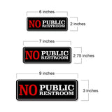 Standard Plus No Public Restroom Wall or Door Sign | Office Public Signage