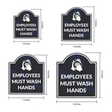 Employees Must Wash Hands' Headstone ? Wall/Door Restroom & Hygiene Sign