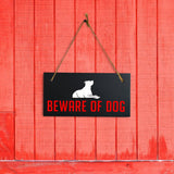 Beware of Dog 5x10 Hanging Plus Wall or Door Sign | Home Decor