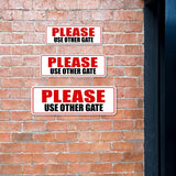 Standard Plus Please Use Other Gate Wall or Door Sign | Office Public Signage