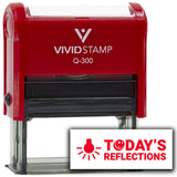 Vivid Stamp Today's Reflections Self-Inking Rubber Stamps Teachers And Schools | Motivational Stamps For Children | Re-inkable Ink Pad