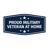 Signs ByLITA Fancy Proud Military Veteran at Home Easy Installation | Honor Veterans with Military Signs | US Pride | Businesses and Homes Wall or Door Sign