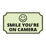 Notched Standard Smile You're on Camera Wall or Door Sign | Warning/Safety/Precaution