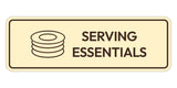 Signs ByLITA Standard Serving Essentials Door or Wall Sign Easy Installation | Durable Construction | Kitchen Essentials | Hygiene | AirBnB Signs