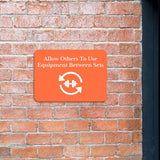 Classic Framed Plus Allow Others To Use Equipment Between Sets Door or Wall Sign | Gym Etiquette
