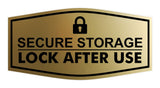 Signs ByLITA Fancy Secure Storage Lock After Use Sign | Easy Installation | Elegant Design Wall or Door Sign