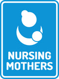 Portrait Round Plus Nursing Mothers Wall or Door Sign | Baby Rooms Signage