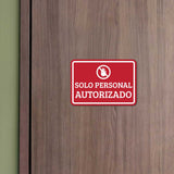 Classic Framed Plus Solo Personal Autorizado — Wall or Door Sign | Spanish construction & safety - Sign