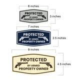 Fancy Protected by Armed Property Owner .45 Wall or Door Sign