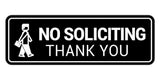 Standard NO Soliciting Thank You (Salesman) Wall or Door Sign