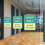 Portrait Round Plus Staff Only Beyond This Point Wall or Door Sign | General Kitchen and Food-related