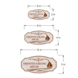 Victorian Plus Smooth Sailing Ahead Wall or Door Sign | Boat Sailing Decoration