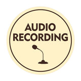 Signs ByLITA Circle Audio Recording Wall or Door Sign