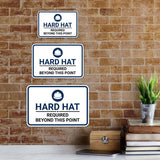 Classic Framed Plus Hard Hat Required Beyond This Point — Wall or Door Sign | Safety & PPE - Sign