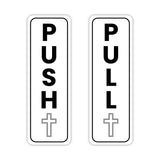 Signs ByLITA Vertical Push and Pull Door Signs (Church Crosses) Door Sign