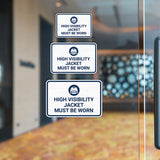 Classic Framed Plus High Visibility Jacket Must Be Worn — Wall or Door Sign | Safety & PPE - Sign
