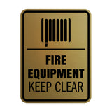 Signs ByLITA Portrait Round Fire Equipment Keep Clear Door or Wall Sign Easy Installation | Health And Safety | Building And Danger Signs