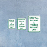 Portrait Round Plus Hospital Patient & Visitor Parking Only Wall or Door Sign | General Public Signage