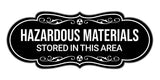 Signs ByLITA Designer Hazardous Materials Stored in this Area Wall or Door Sign