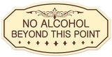 Signs ByLITA Victorian No Alcohol Beyond This Point Wall or Door Sign - Easy Installation | Durable Wall or Door