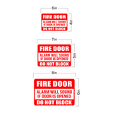 Classic Framed Plus Fire Door Alarm Will Sound If Door Is Opened Do Not Block Door or Wall Sign | Safety Signage