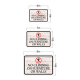 Classic Framed Plus No Climbing On Furniture Door or Wall Sign | Children's Warning and Safety Signs
