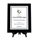 Bouldering & Rock Climbing Customizable Black Frame Wooden Award Plaque | Easel Mount Option | Achievement and Recognition Personalizable Plaques