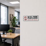 Standard Plus No Cell Phone Use During Your Appointment Wall or Door Sign | No Cell Phone Signs - Sign
