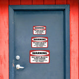 Classic Framed Plus Warning Do Not Block This Door Access Needed At All Times Wall or Door Sign | Health And Safety Office Signage