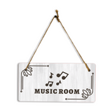 Music Room 5x10 Hanging Plus Wall or Door Sign | Religious Rustic Wood Sign